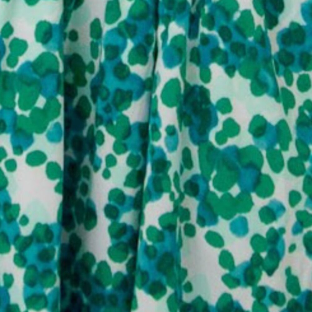 Gap Printed Zoe Sleeve Fit & Flare Dress in Green Multi-Dots Size M